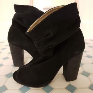 Nine West | Black Kacey Peep Toe Booties